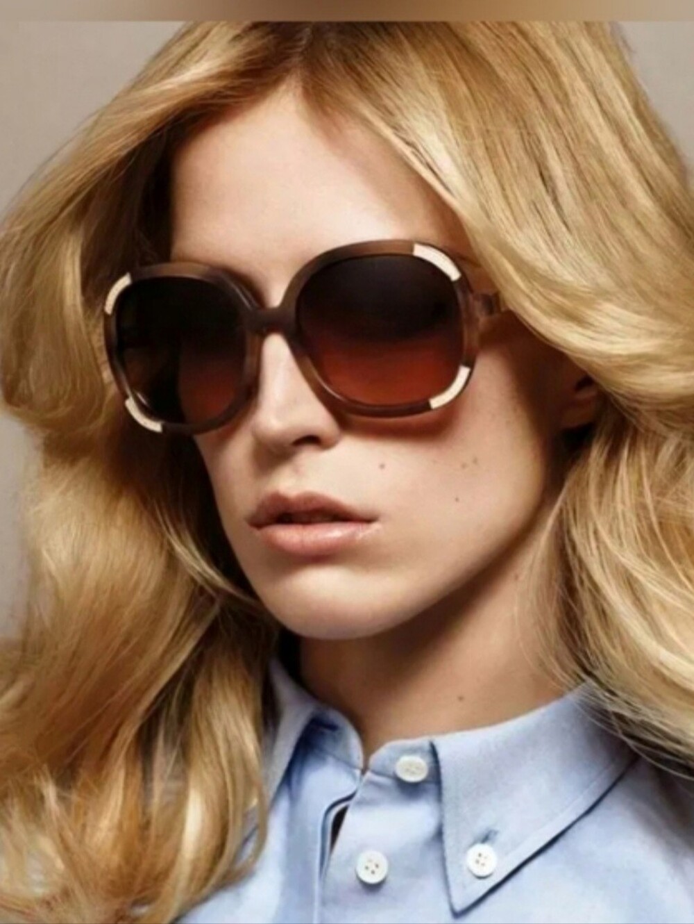 Chloe Acetate Oversized Sunglasses